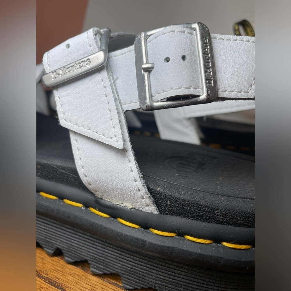 Dr. Martens Avry Hydro Leather Platform Sandals – White – Women’s 10 - Picture 15 of 16